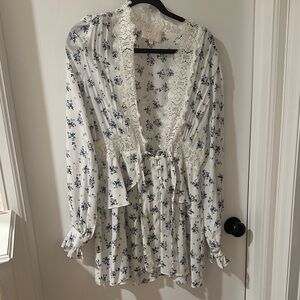 Stone Cold Fox White and Blue Floral Dress